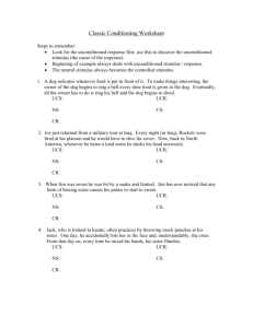 Classic Conditioning Worksheet