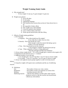 Weight Training Study Guide