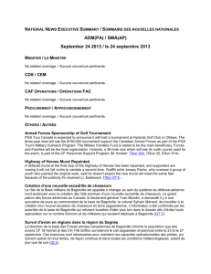 executive news summary/sommaire des nouvelles nationales
