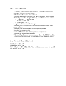Study Guide - Westland ASL