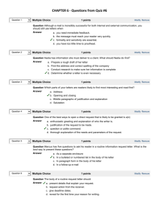 CHAPTER 6 ANSWERS TO QUIZ FOR REVIEW PURPOSES