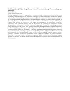(GKH) in Orange County: Cultural Transmission through Vietnamese