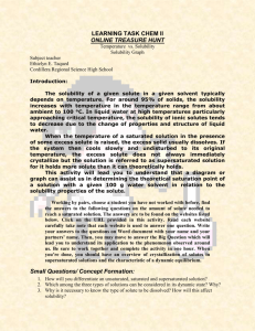 SOLUBILITY GRAPH
