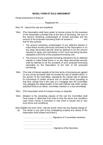Model form of rule amendment Word