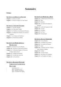 TABLE OF CONTENTS - La Pierre de Tear