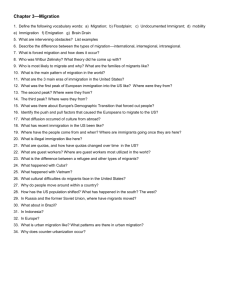 Chapter 3—Migration - Mrs. Case AP Human Geography
