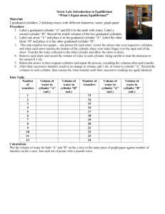 Straw Lab: Introduction to Equilibrium - OISE-IS-Chemistry-2011-2012