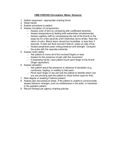 CMS CHECKS (Circulation, Motor, Sensory)