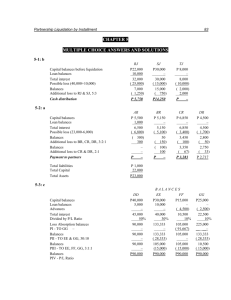 CHAPTER 5: Partnership Liquidation by Installment