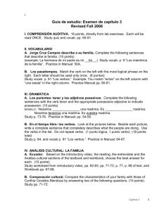 Guía de estudio: Examen de capítulo 3