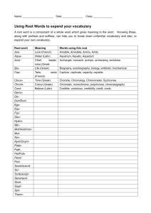 root words - 2OpalEnglish2011