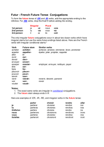Futur - French Future Tense Conjugations To form the future tense of