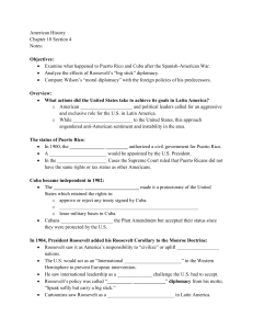 American History Chapter 18 Section 4 Notes: Objectives: Examine
