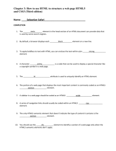 Chapter 3: How to use HTML to structure a web page HTML5 and