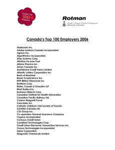 Canada's Top 100 Employers 2006