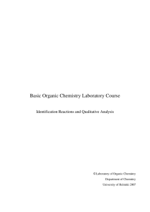 Basic Organic Chemistry Laboratory Course