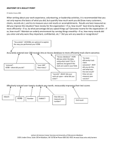 Anatomy of a Bullet Point - Letters & Science Career Services