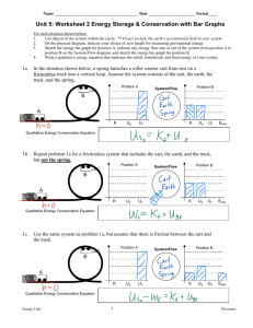 Unit 5: Worksheet 2 Energy Storage & Conservation with Bar Graphs