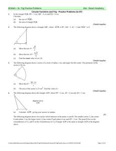 IB Math – SL: Trig Practice Problems Alei