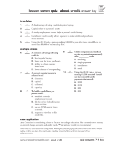 lesson seven quiz - Practical Money Skills