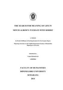 the search for meaning of life in mitch albom's tuesdays with morrie