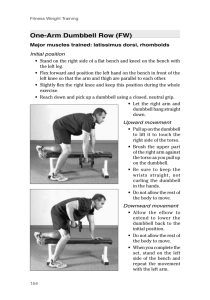 One-Arm Dumbbell Row (FW)