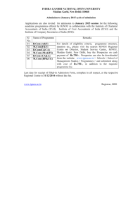 Admission to Course(s)under ICSI