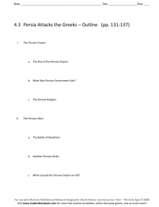 4.3 Persia Attacks the Greeks – Outline (pp. 131