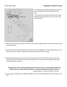 Video Case Study Population Transition in Italy