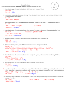 Density Problems 2