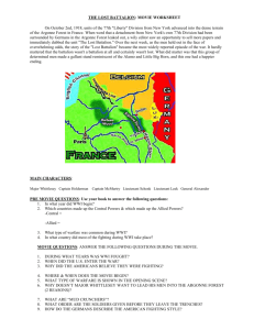 lost battalion worksheet