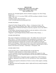 french 1002 - Georgia Tech Lorraine