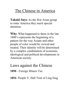 The Chinese in America