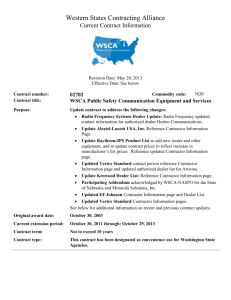 WSCA Pricing Agreement - October 30, 2008