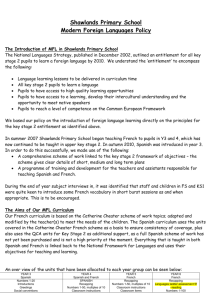 Shawlands Primary School Modern Foreign Languages Policy The