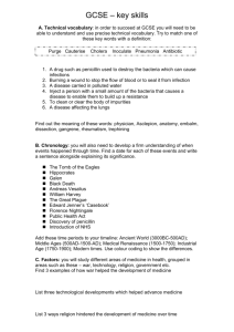 Introduction - keywords & timeline task