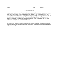Terminology Activity