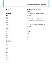 4000 Essential English Words 3 – Answer Key