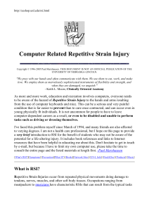 What If I Have Symptoms of RSI?