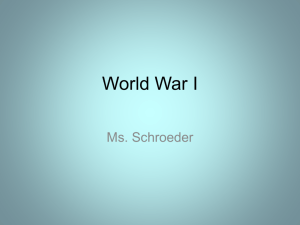 World War I Lesson Plan