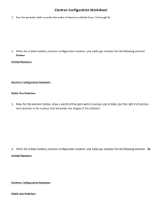 Electron Configuration Worksheet