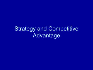 Strategy and Competitive Advantage