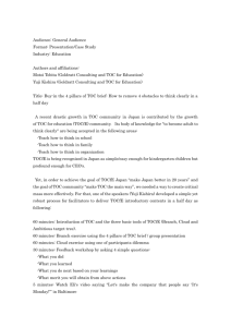 Buy-in the 4 pillars of TOC brief