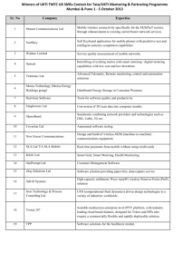 List of the SMEs on the Tata/UKTI Mentoring & Partnering