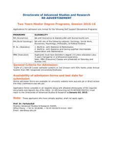 Directorate of Advanced Studies and Research RE