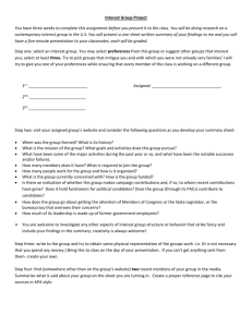 Interest Group Project You have three weeks to complete this
