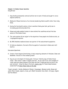 Chapter 16 Indian Ocean Societies Ding/B/moo! King Harsha