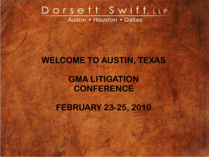 “GMA Litigation Conference: 'Come and Take It'”, February 23