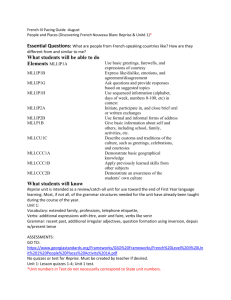 French III Pacing Guide