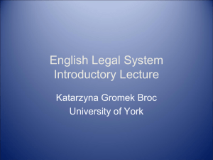 English Legal System in Context
